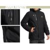image:imageTACVASEN Mens Skiing Jacket Windproof Winter Snowboard Coat Waterproof Raincoat Zip Up Black XL