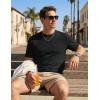 image:imageTACVASEN Mens TShirts UPF 80 Short Sleeve Crew Neck Soft Lightweight Moisture Wicking Summer Casual Basic Plain Tee01 Black