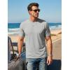 image:imageTACVASEN Mens TShirts UPF 80 Short Sleeve Crew Neck Soft Lightweight Moisture Wicking Summer Casual Basic Plain Tee04 Light Grey