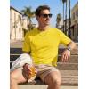 image:imageTACVASEN Mens TShirts UPF 80 Short Sleeve Crew Neck Soft Lightweight Moisture Wicking Summer Casual Basic Plain Tee08 Yellow