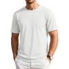 image:imageTACVASEN Mens TShirts UPF 80 Short Sleeve Crew Neck Soft Lightweight Moisture Wicking Summer Casual Basic Plain Tee02 White