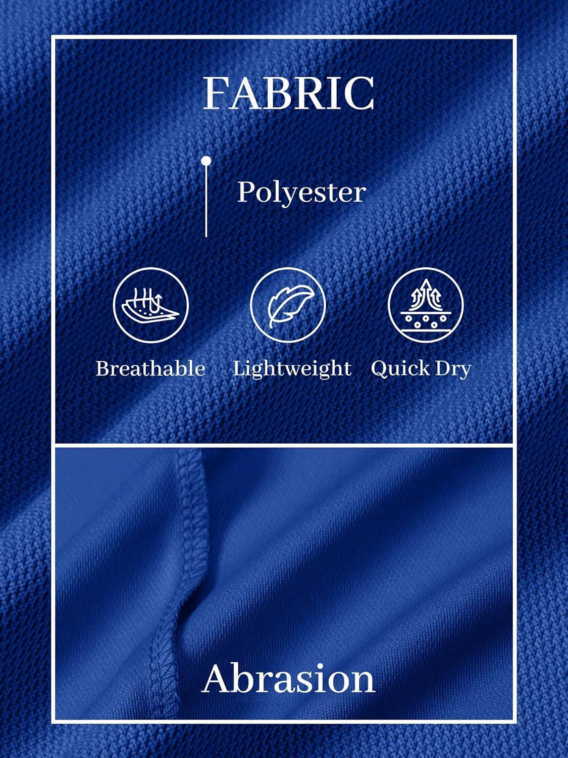 image:imageTACVASEN Mens Golf Shirt Dry Fit Mens Polo Shirts Short Sleeve Performance Golf Polos for Men with Collar Work Shirts15color Blue