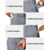 image:imageTACVASEN Mens 7 Golf Casual Shorts with 6 Pockets Stretch Lightweight Dress Work Short Flat Front Quick Dry for Summer04 Light Grey
