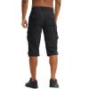 image:imageTACVASEN Mens Capri Pants Quick Dry Cargo Hiking Water Resistant Work Summer Long Shorts Below Knee01black