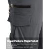 image:imageTACVASEN Mens Capri Pants Quick Dry Cargo Hiking Water Resistant Work Summer Long Shorts Below Knee02dark Grey