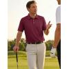 image:imageTACVASEN Mens Golf Shirt Dry Fit Mens Polo Shirts Short Sleeve Performance Golf Polos for Men with Collar Work Shirts10wine Red