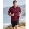 image:imageTACVASEN Mens Golf Shirt Dry Fit Mens Polo Shirts Short Sleeve Performance Golf Polos for Men with Collar Work Shirts10wine Red