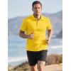 image:imageTACVASEN Mens Golf Shirt Dry Fit Mens Polo Shirts Short Sleeve Performance Golf Polos for Men with Collar Work Shirts12yellow