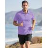 image:imageTACVASEN Mens Golf Shirt Dry Fit Mens Polo Shirts Short Sleeve Performance Golf Polos for Men with Collar Work Shirts13light Purple