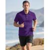 image:imageTACVASEN Mens Golf Shirt Dry Fit Mens Polo Shirts Short Sleeve Performance Golf Polos for Men with Collar Work Shirts14purple
