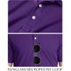 image:imageTACVASEN Mens Golf Shirt Dry Fit Mens Polo Shirts Short Sleeve Performance Golf Polos for Men with Collar Work Shirts14purple