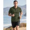 image:imageTACVASEN Mens Golf Shirt Dry Fit Mens Polo Shirts Short Sleeve Performance Golf Polos for Men with Collar Work Shirts16army Green