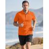 image:imageTACVASEN Mens Golf Shirt Dry Fit Mens Polo Shirts Short Sleeve Performance Golf Polos for Men with Collar Work Shirts17orange