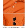 image:imageTACVASEN Mens Golf Shirt Dry Fit Mens Polo Shirts Short Sleeve Performance Golf Polos for Men with Collar Work Shirts17orange