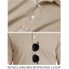 image:imageTACVASEN Mens Golf Shirt Dry Fit Mens Polo Shirts Short Sleeve Performance Golf Polos for Men with Collar Work Shirts19khaki