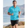 image:imageTACVASEN Mens Golf Shirt Dry Fit Mens Polo Shirts Short Sleeve Performance Golf Polos for Men with Collar Work Shirts20iceblue