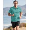 image:imageTACVASEN Mens Golf Shirt Dry Fit Mens Polo Shirts Short Sleeve Performance Golf Polos for Men with Collar Work Shirts21grey Green