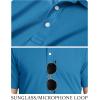 image:imageTACVASEN Mens Golf Shirt Dry Fit Mens Polo Shirts Short Sleeve Performance Golf Polos for Men with Collar Work Shirts22blue Green