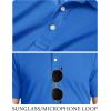image:imageTACVASEN Mens Golf Shirt Dry Fit Mens Polo Shirts Short Sleeve Performance Golf Polos for Men with Collar Work Shirts23azure
