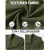 image:imageTACVASEN Mens Short Sleeve Button Down Shirt Casual Cuban Guayabera Shirt Summer Beach Vacation ShirtsArmy Green