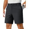 image:imageTACVASEN Mens 7 Golf Casual Shorts with 6 Pockets Stretch Lightweight Dress Work Short Flat Front Quick Dry for Summer01 Black