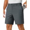 image:imageTACVASEN Mens 7 Golf Casual Shorts with 6 Pockets Stretch Lightweight Dress Work Short Flat Front Quick Dry for Summer02 Dark Grey