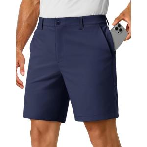 image:imageTACVASEN Mens 7 Golf Casual Shorts with 6 Pockets Stretch Lightweight Dress Work Short Flat Front Quick Dry for Summer03 Navy