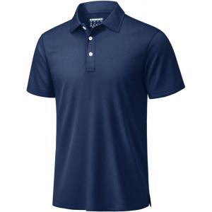 image:imageTACVASEN Mens Golf Shirt Dry Fit Mens Polo Shirts Short Sleeve Performance Golf Polos for Men with Collar Work Shirts02navy