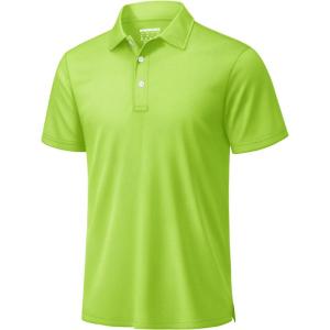 image:imageTACVASEN Mens Golf Shirt Dry Fit Mens Polo Shirts Short Sleeve Performance Golf Polos for Men with Collar Work Shirts06yellow Green