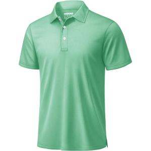 image:imageTACVASEN Mens Golf Shirt Dry Fit Mens Polo Shirts Short Sleeve Performance Golf Polos for Men with Collar Work Shirts08mint Green