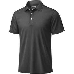 image:imageTACVASEN Mens Golf Shirt Dry Fit Mens Polo Shirts Short Sleeve Performance Golf Polos for Men with Collar Work Shirts11dark Grey