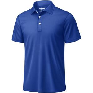 image:imageTACVASEN Mens Golf Shirt Dry Fit Mens Polo Shirts Short Sleeve Performance Golf Polos for Men with Collar Work Shirts15color Blue