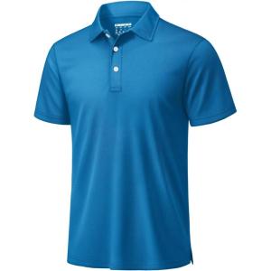 image:imageTACVASEN Mens Golf Shirt Dry Fit Mens Polo Shirts Short Sleeve Performance Golf Polos for Men with Collar Work Shirts22blue Green