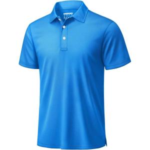 image:imageTACVASEN Mens Golf Shirt Dry Fit Mens Polo Shirts Short Sleeve Performance Golf Polos for Men with Collar Work Shirts23azure