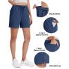 image:imageTACVASEN Womens 5 Hiking Shorts Quick Dry Lightweight UPF 50 Athletic Shorts with Pockets Summer Golf Casul WorkoutCharcoal Blue