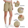 image:imageTACVASEN Womens 5 Hiking Shorts Quick Dry Lightweight UPF 50 Athletic Shorts with Pockets Summer Golf Casul WorkoutLight Khaki