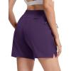 image:imageTACVASEN Womens 5 Hiking Shorts Quick Dry Lightweight UPF 50 Athletic Shorts with Pockets Summer Golf Casul WorkoutPurplishred