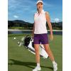 image:imageTACVASEN Womens 5 Hiking Shorts Quick Dry Lightweight UPF 50 Athletic Shorts with Pockets Summer Golf Casul WorkoutPurplishred