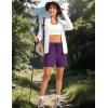 image:imageTACVASEN Womens 5 Hiking Shorts Quick Dry Lightweight UPF 50 Athletic Shorts with Pockets Summer Golf Casul WorkoutPurplishred