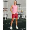 image:imageTACVASEN Womens 5 Hiking Shorts Quick Dry Lightweight UPF 50 Athletic Shorts with Pockets Summer Golf Casul WorkoutRed