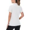 image:imageTACVASEN Womens VNeck Polo Shirts UPF 50 Short Sleeve Sun Protection Quick Dry Golf Polos Collared Shirt03white