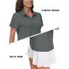 image:imageTACVASEN Womens VNeck Polo Shirts UPF 50 Short Sleeve Sun Protection Quick Dry Golf Polos Collared Shirt06dark Grey