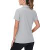 image:imageTACVASEN Womens VNeck Polo Shirts UPF 50 Short Sleeve Sun Protection Quick Dry Golf Polos Collared Shirt07light Grey