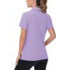 image:imageTACVASEN Womens VNeck Polo Shirts UPF 50 Short Sleeve Sun Protection Quick Dry Golf Polos Collared Shirt08light Purple