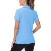image:imageTACVASEN Womens VNeck Polo Shirts UPF 50 Short Sleeve Sun Protection Quick Dry Golf Polos Collared Shirt09waterfall Blue