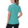 image:imageTACVASEN Womens VNeck Polo Shirts UPF 50 Short Sleeve Sun Protection Quick Dry Golf Polos Collared Shirt10grey Green