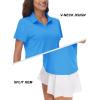 image:imageTACVASEN Womens VNeck Polo Shirts UPF 50 Short Sleeve Sun Protection Quick Dry Golf Polos Collared Shirt11azure