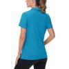 image:imageTACVASEN Womens VNeck Polo Shirts UPF 50 Short Sleeve Sun Protection Quick Dry Golf Polos Collared Shirt13green Blue