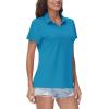 image:imageTACVASEN Womens VNeck Polo Shirts UPF 50 Short Sleeve Sun Protection Quick Dry Golf Polos Collared Shirt13green Blue