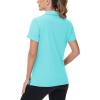 image:imageTACVASEN Womens VNeck Polo Shirts UPF 50 Short Sleeve Sun Protection Quick Dry Golf Polos Collared Shirt15light Lake Blue
